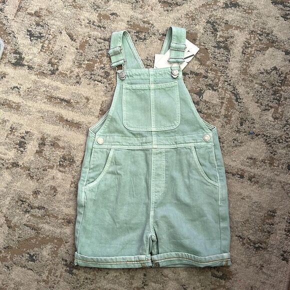ZARA Kids | Sea Green | DENIM OVERALLS - Picture 4 of 8
